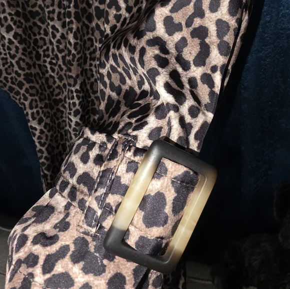 Cato Leopard Print Trench Coat - Picture 4 of 10